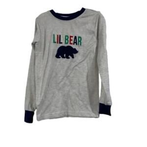 ⭐️3/$20 Boys Dearfoams Super Soft Grey Lil Bear Long Sleeve Pajama Tee Medium
